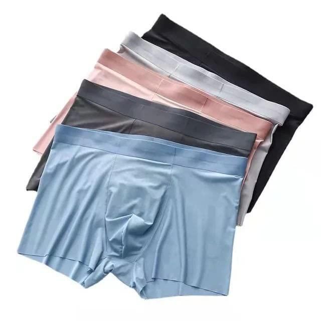 Comfy and Lightweight Men's Ice Silk Briefs Boxers (Pack of 5)